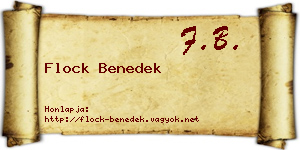 Flock Benedek névjegykártya