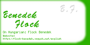 benedek flock business card